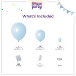 Pastel Blue Balloons - Light Blue Balloons 5/12/18 Inch, Baby Blue Balloons Garland For Graduation, Baby Shower & Birthday Party Decorations