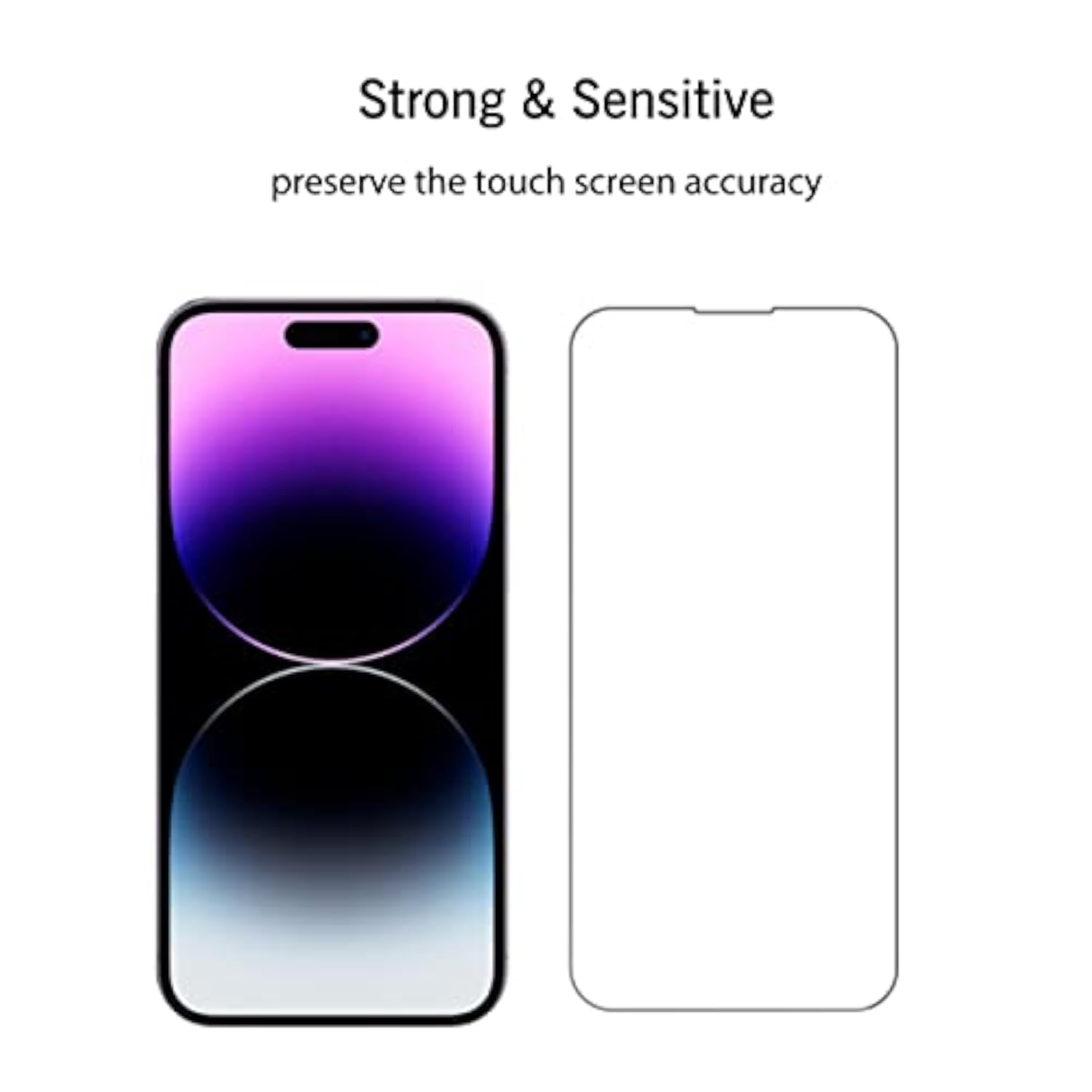Iphone 14 14 Pro 6.1 Inch Tempered Glass Screen Protector 3 Pack Case Friendly
