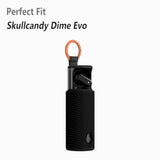 Silicone Protective Case for Skullcandy Dime Evo Earbuds with Carabiner Attachment, Black