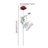 5 Pcs Artificial Flowers Poppies Silk Flowers With Stems,28" Silk Plants Ranunculus Artificial Flowers For Wedding Party Outdoor Indoor Decor Flower Arrangements For Table (Red)