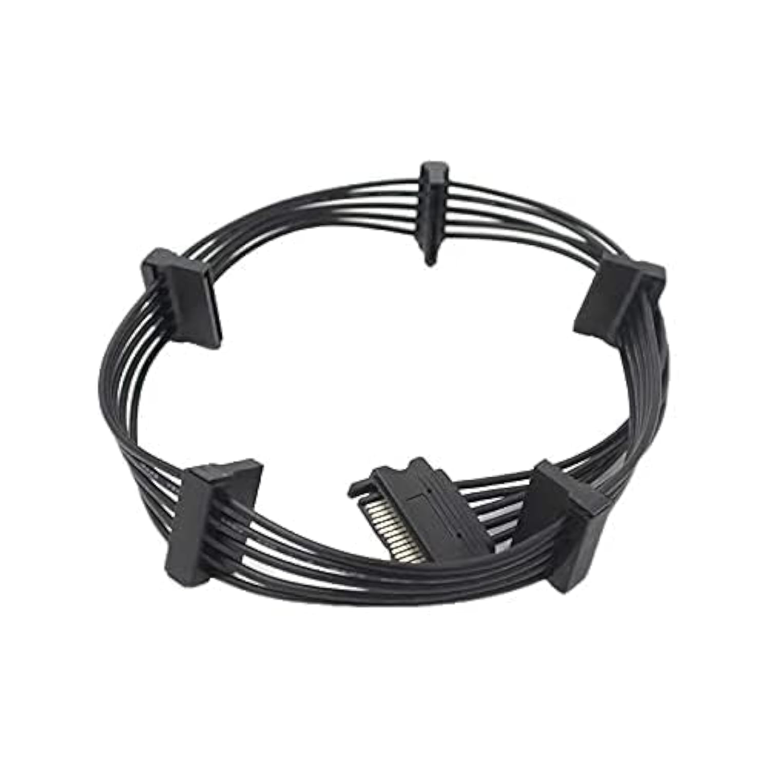 2 Pack 15 Pin Sata To 5 Sata Power Splitter Extension Cable For Hddssd - 21 In