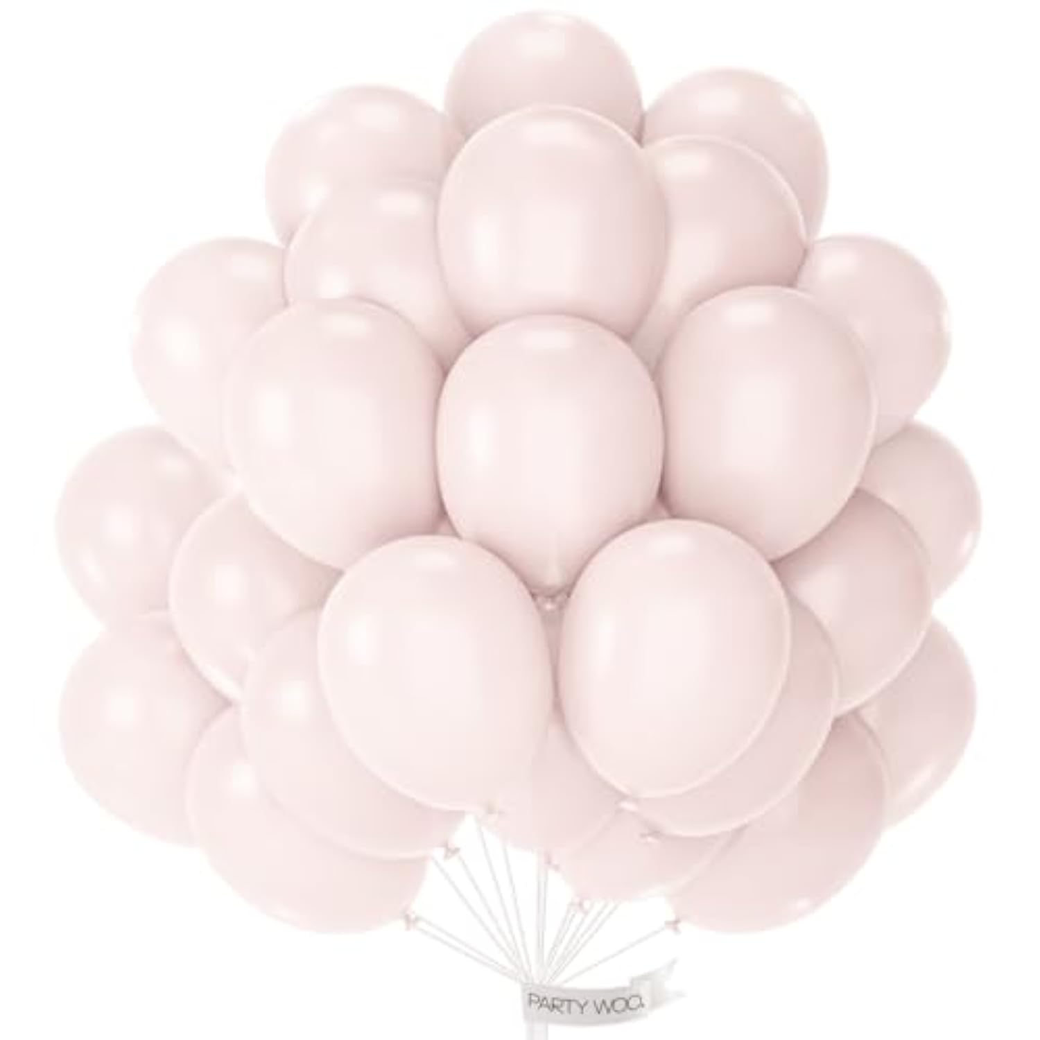 50PCS Beige Balloons  12" Nude, Ivory, Sand White for Boho Wedding & Party Decor