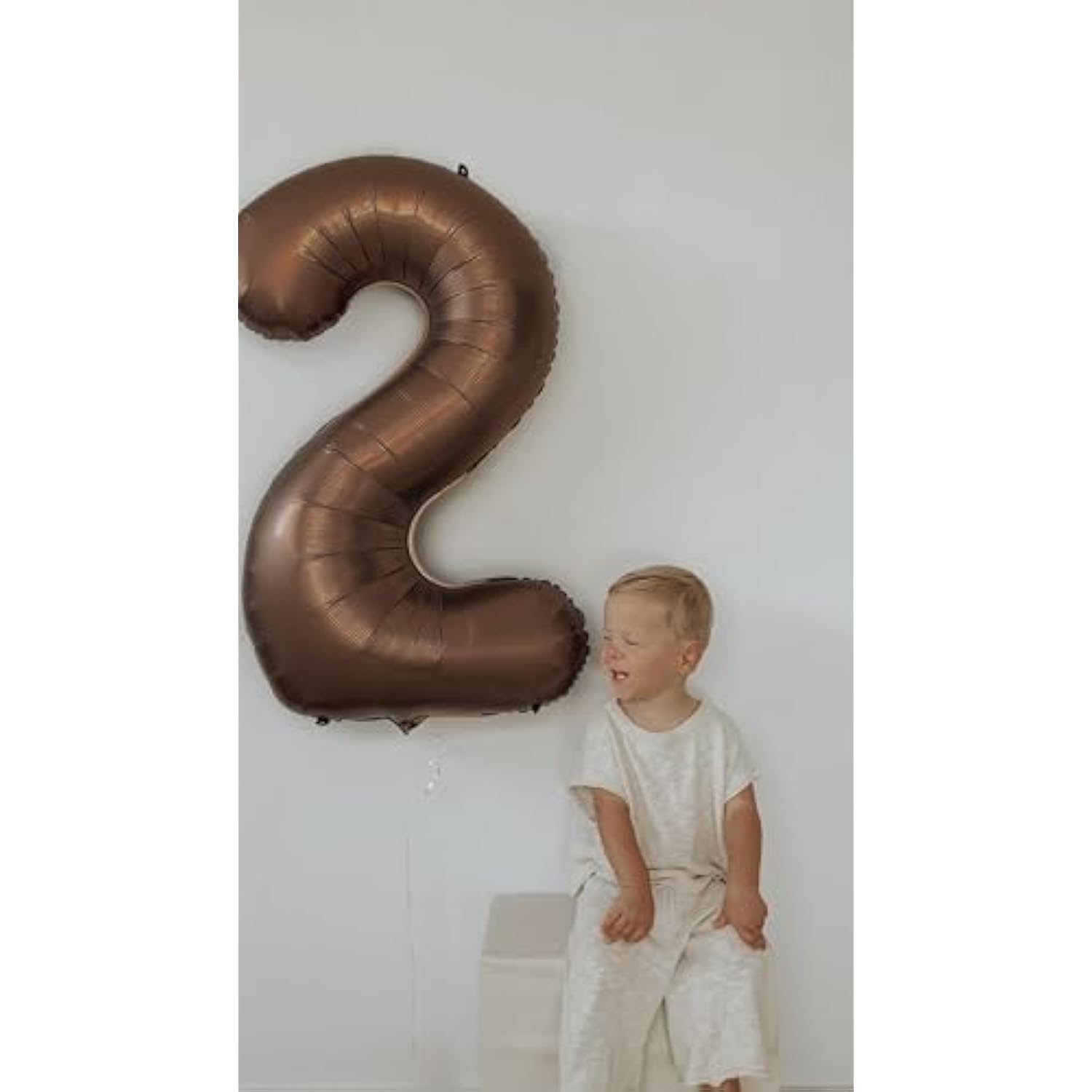Dark Brown 2 Balloon, Coffee Brown Number Balloons 40 Inch, Chocolate 2Nd Balloon Number Birthday Decorations, Second Two Birthday Party Supplies, Number 2