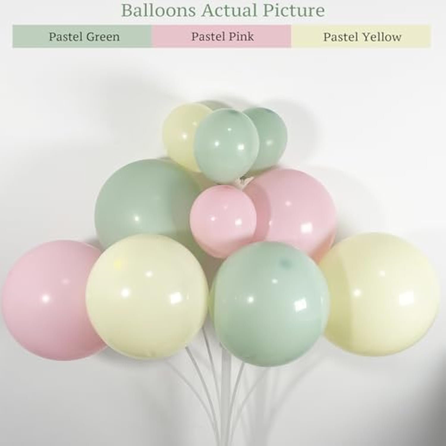 156Pcs Tea Party Balloon Arch Garland Kit With Pastel Green Yellow Pink Balloons For Baby Shower Decorations, Bridal Shower, Spring Garland, Garden Theme Party Supplies