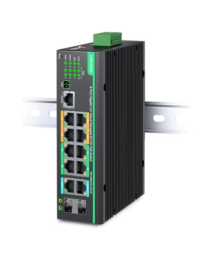 Industrial 12 Ports L2+ Cloud Managed Poe Switch With Dc8~57V Redundant Power Input, Full Gigabit Solar Poe Switch, Ieee802.3Af/At, Total Poe Budget 240W