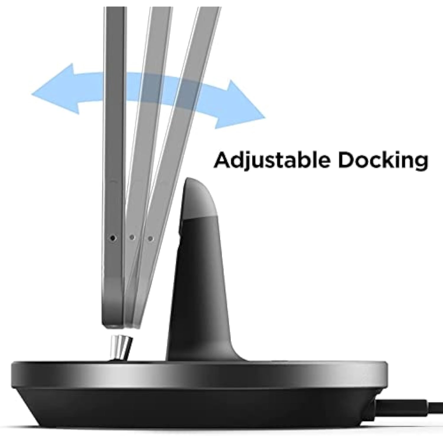 Desktop Charging Stand For Usb-C Phone And Tablets, Adjustable Case-Friendly Dock Station Charger, Super Fast Charge Compatible (Wired Type-C)