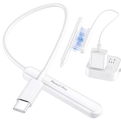 Magnetic Charging Cable Compatible with  Pencil Pro Fast Charging Dock with Smart LED Indicator 1FT USB-C Charger Cable Overcharge Protection