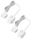 Extension Cord With Switch On/Off Plug, 6Ft Flat Braided Outlet Power Cable, 3 Prong Grounded Plug, Wall Or Table Use, Ideal For Lamps, Christmas Light, Audio, Holiday Lights, White, 2 Pack