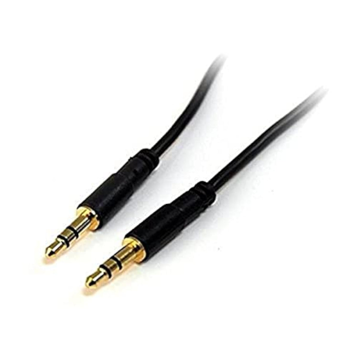 StarTech.com 6 ft Slim 3.5mm Stereo Audio Cable - M/M - 3.5mm Male to Male Audio Cable for Your Smartphone, Tablet or MP3 Player (MU6MMS) Black