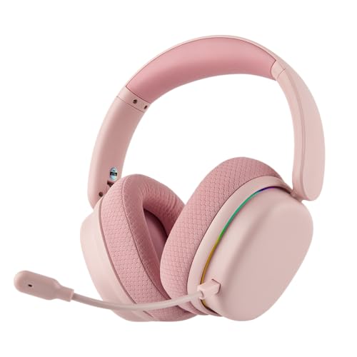 X Aula G7 Pro Wireless Gaming Headset, Dual Mode BT5.3 & 2.4GHz, 7.1 Surround Sound, 80+ Hour Battery, RGB Light, with Noise Canceling Mic for PS5,