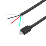Short Micro Usb Male & Female 4 Pin Bare Wire 11Inch, Micro Usb 5V/3A 4 Pin Pigtail Wire Open End Power And Data Cable, For Micro Usb Equipment Installed Or Replacement Repair Diy Cable