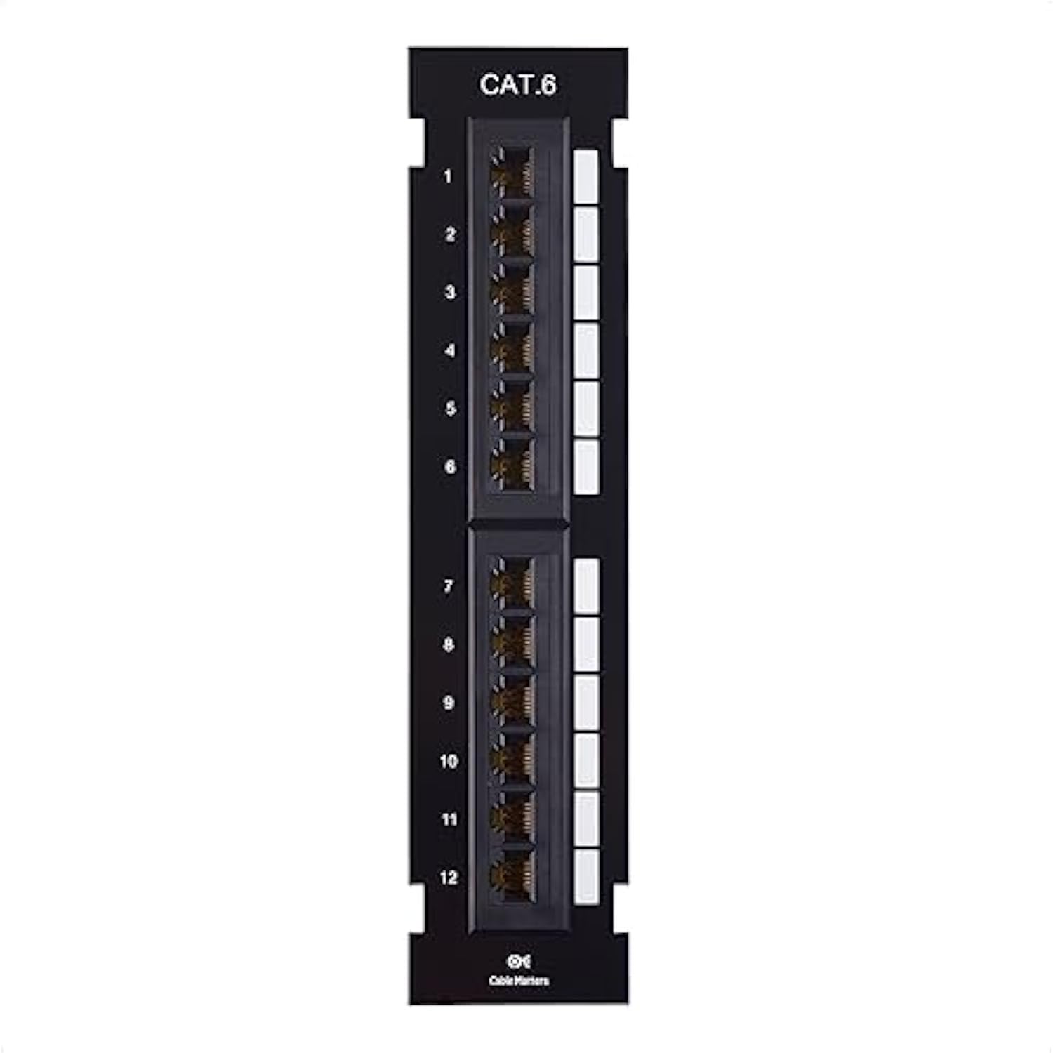 Cable Matters [UL Listed] Mini 12-Port Vertical Patch Panel with 89D Bracket, Compact 10 Inch Patch Panel with 10 Gigabit Ethernet