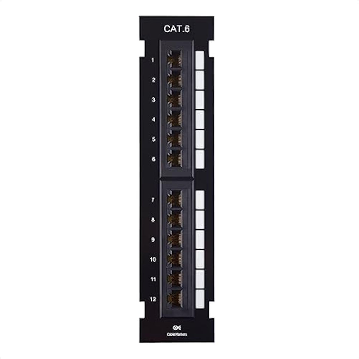 Cable Matters [UL Listed] Mini 12-Port Vertical Patch Panel with 89D Bracket, Compact 10 Inch Patch Panel with 10 Gigabit Ethernet