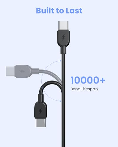 0.75ft Short USB C Cable, 5 Pack Durable USB A to USB Type C 3A Fast Charging Cables for Charging Station Compatible with iPhone 16/15 Pro Max