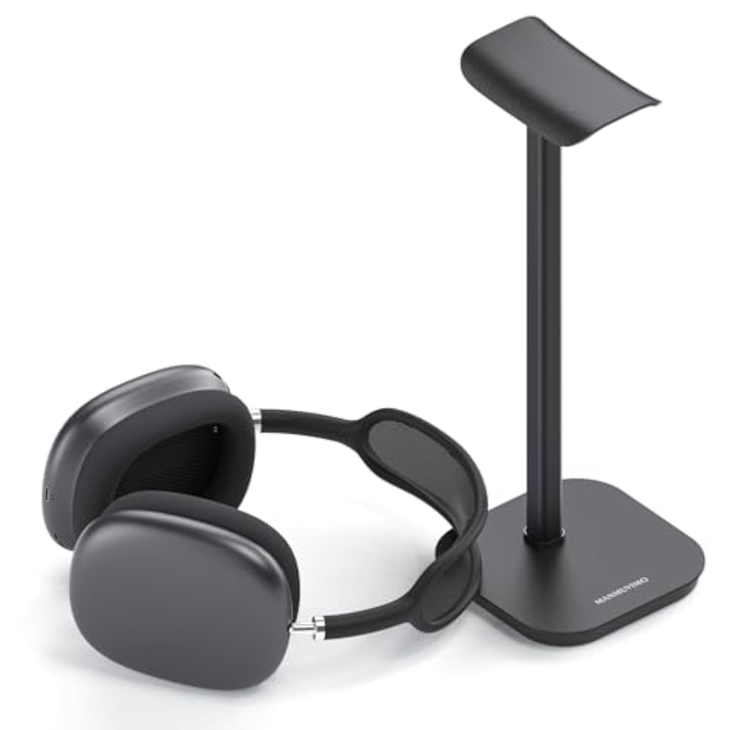 Headphone Stand, Desktop Headset Holder Heavy Base Desk Earphone Stand Aluminum Gaming Headset Hanger Rack For Airpods Max, Airpods, Airpods Pro, Sony, Beats, Bose, Razer And More(Black)