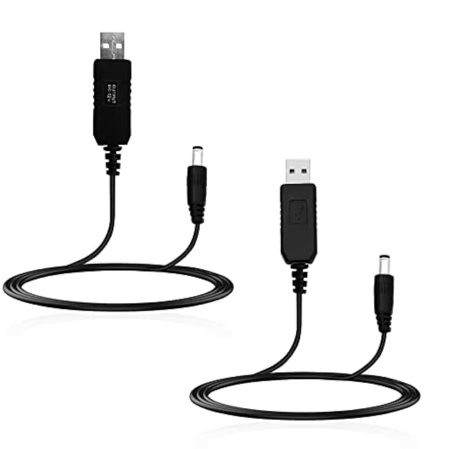 5V To 12V Step Up Cable, Usb Adapter With Dc Jack 5.5 X 2.1Mm For Fan, Table L