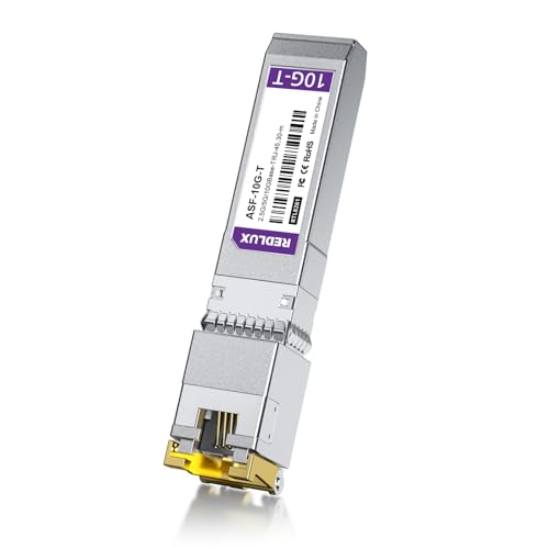 // + Module, Cat.6A/Cat7 Rj45 Connector, Up To 30M, 10Gbase-T Copper Transceiver Compatible For Cisco Sfp-10G-T, Ubiquiti Uf-Rj45-10G, Meraki, Fortinet, Netgear