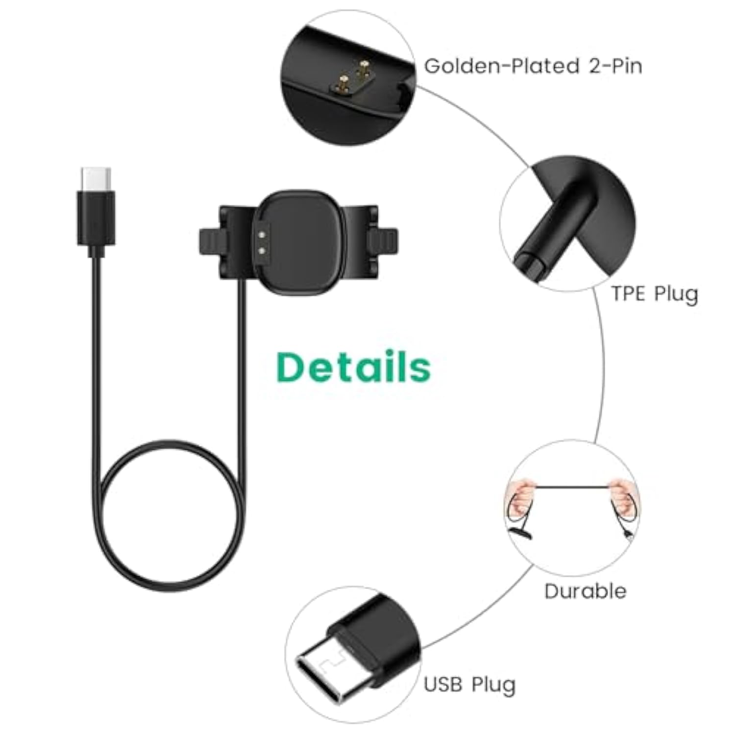 Usb C Charger For Magic Band Plus - Type C To Magnetic Charging Cable Compatible With Magicband+, 3.3Ft