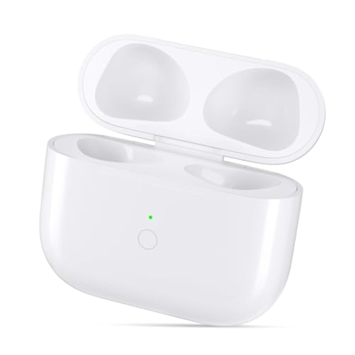 Wireless Charging Case Replacement Compatible With Airpods 3, Qi-Certified For Airpods 3Rd Gen Charger Case, Bluetooth Pairing Sync Button, 600 Mah Built-In Battery, White