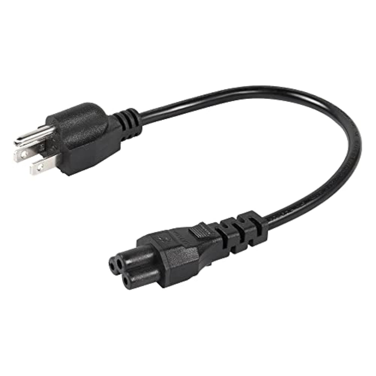 Ceerxian 3 Prong Ac Short Power Cord, 1Ft Nema 5-15P Male To Iec 320 C5 Female Laptop Power Replacement Cord For Notebook Computer(Black?0.3M)