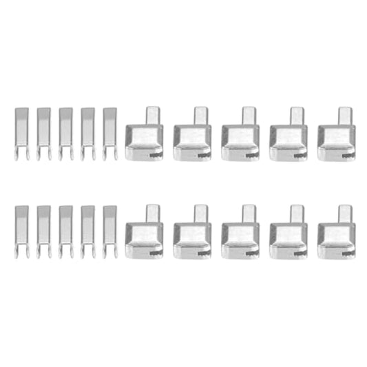 10Sets Zipper Repair Kits, 5 Retainers Box & Insertion Pins, Metal Lat