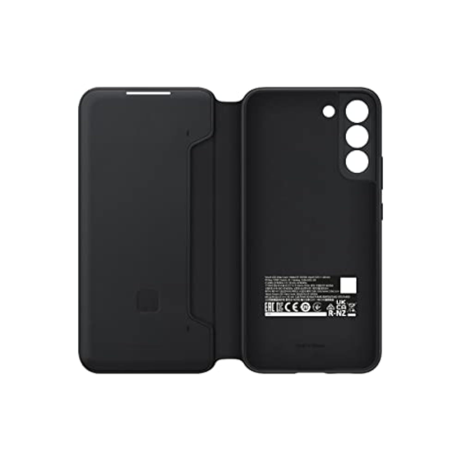 Samsung Galaxy S22+ LED View Cover, Protective Phone Case with Tap Control, Card Pocket, Customizable, Shockproof, US Version, Black