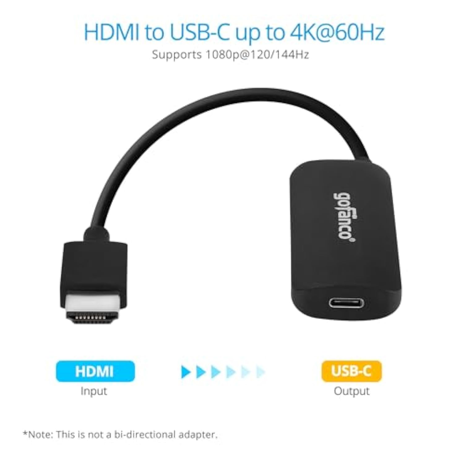 Hdmi 2.0 To Usb C Converter (Hdmi Computer/Laptop To Usb Type C Monitor) – 4K