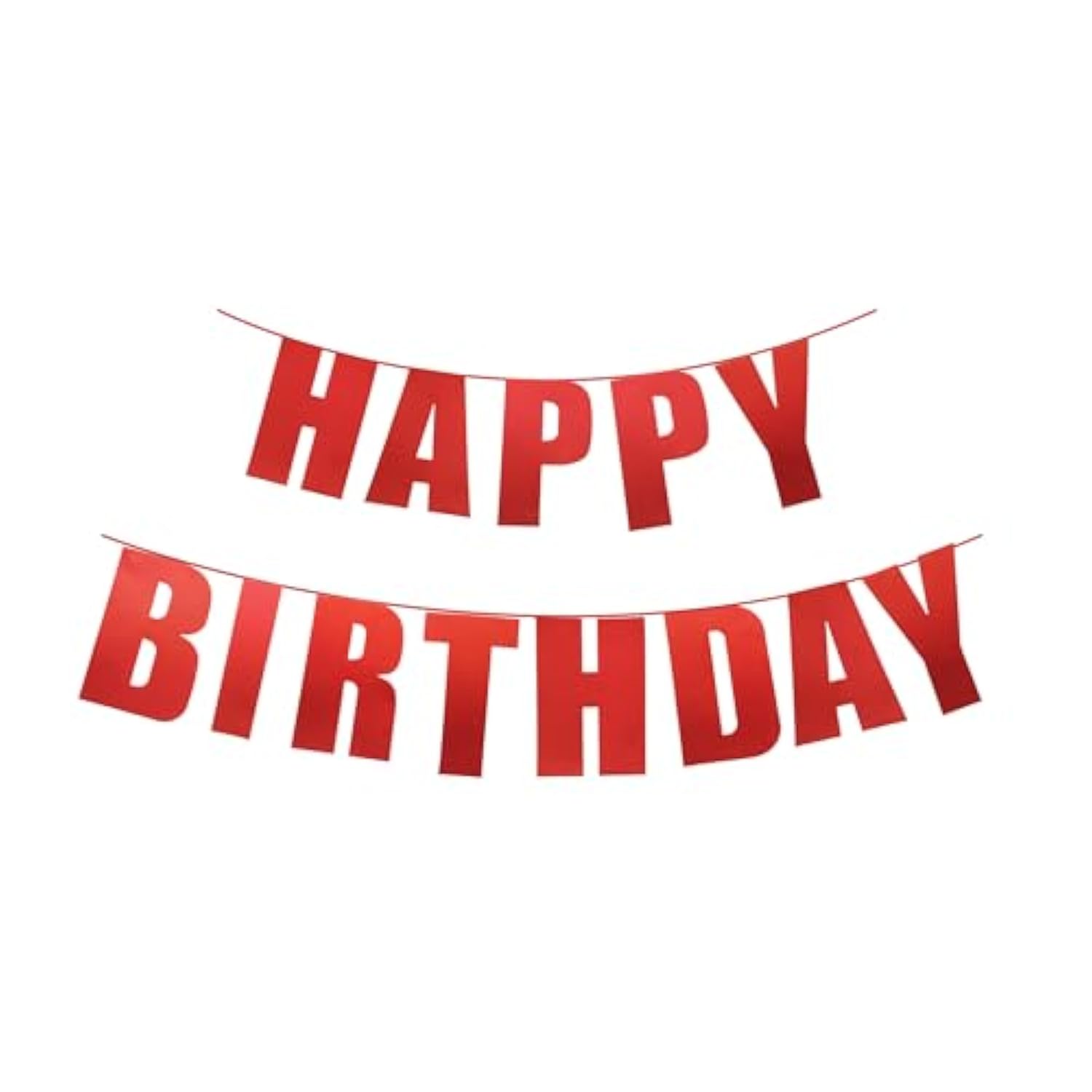 Red Happy Birthday Banner for Kids, Women & Men Party Decorations