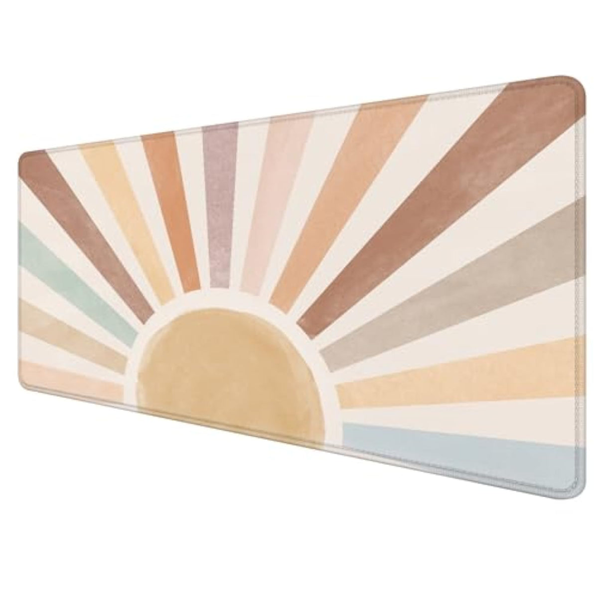 Boho Sun Large Mouse Pad 31.5X15.7Inch, Sunshine Rainbow Large Extended Computer Desk Mat Mousepad For Keyboard And Mouse, Boho Desk Accessories