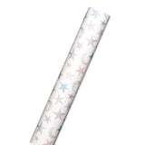 American Greetings 175 sq. ft. Reversible Wrapping Paper for Baby Showers, Kid's Birthdays and All Occasions, Moon and Stars (1 Roll, 30 in x 70 ft.)