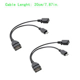 2-In-1 Micro Usb To Usb Adapter (Otg Cable + Power Cable)
