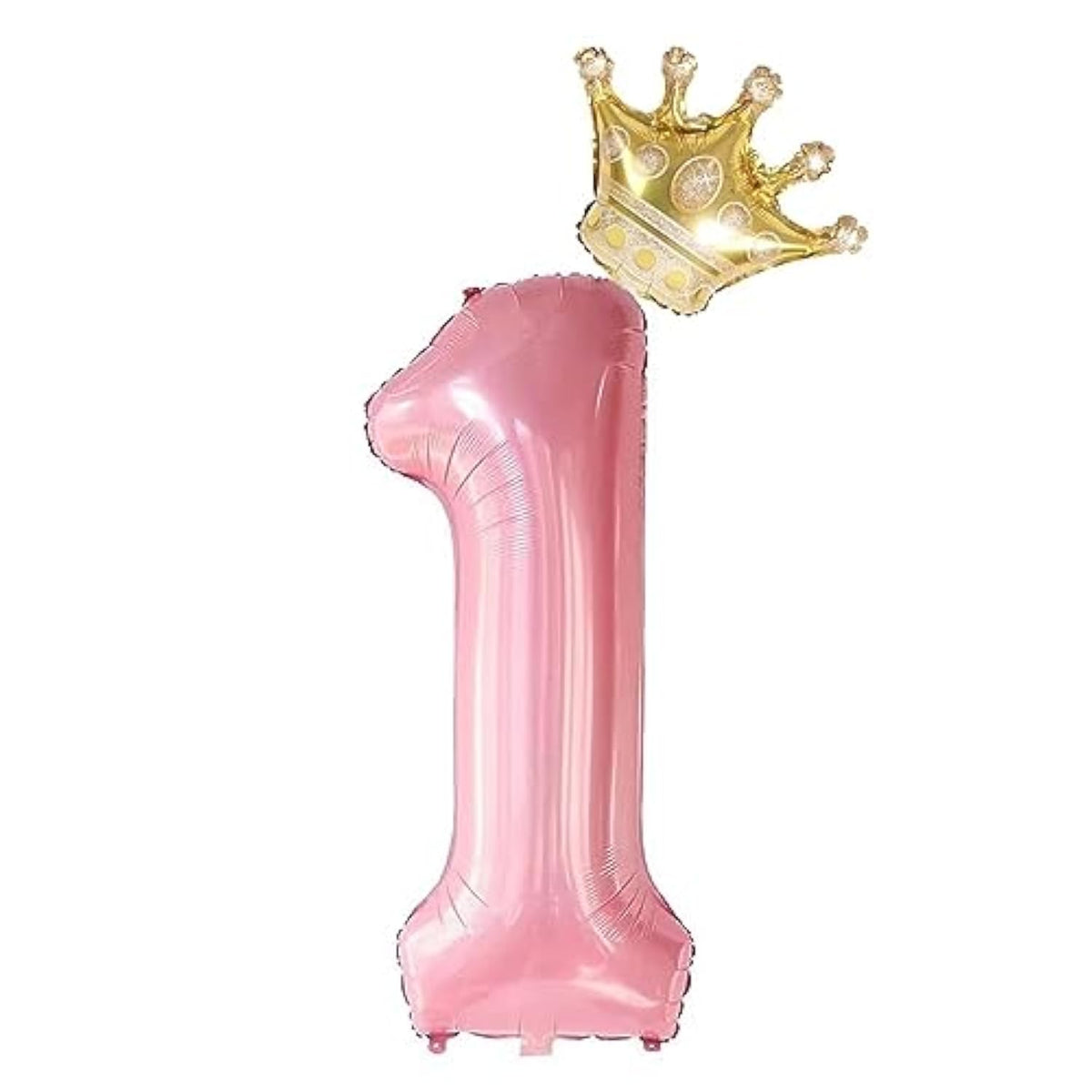 40 Inch Pink Crown Number 1 Balloons Set 1St Birthday Girls Party Decorations