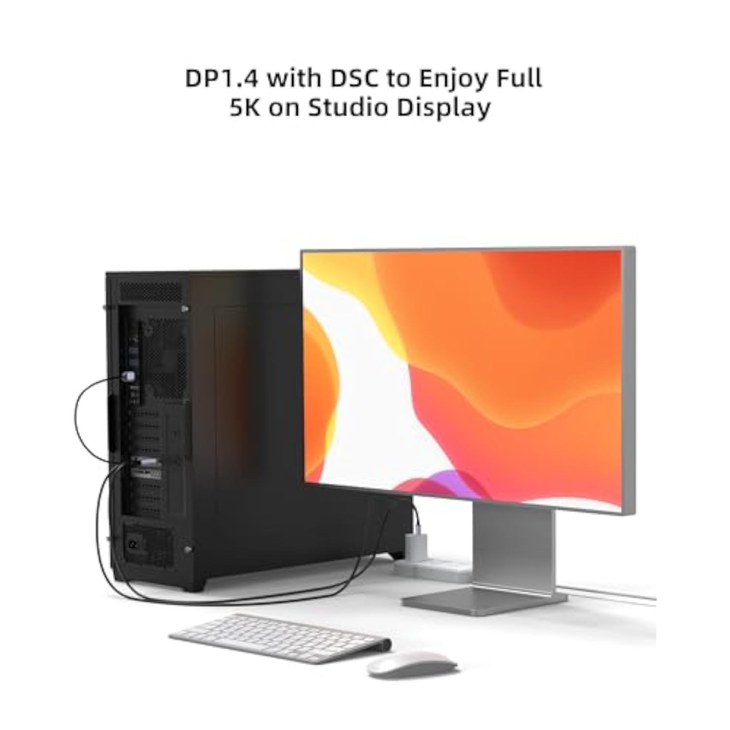 Displayport To Usb C Cable 4K 60Hz, 6.6Ft Unidirectional Displayport Source To Usb-C For Studio Display, Touchscreen Portable Monitor, Ar Glasses Xreal Air, Rayneo, Rokid, Usb-C Monitor