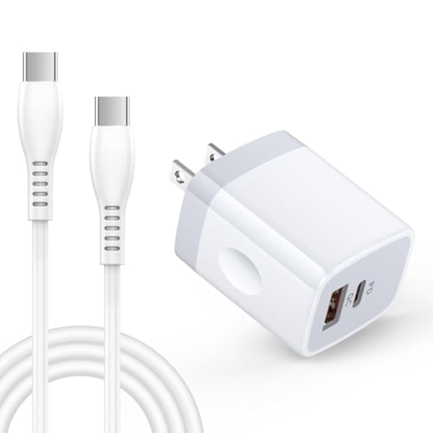 Fast Phone Charger For Iphone 17, 17 Pro, 17 Pro Max, 17 Air, 16E, 16, 16 Plus, 16 Pro Max, 16 Pro, 15 Series, Samsung Galaxy S25 S24 S23 Fe Edge Ultra 5G, Wall Power Adapter With Usb C To C Cable