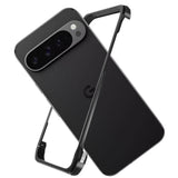For Pixel 10 Pro Xl Metal Bumper Case Frameless, Slim Fit No Back [Compatible With Pixelsnap & Magsafe] No Frame Backless Metal Bumper 4 Corners Shockproof (Black)