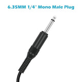6.35Mm 1/4" To Speaker Wire Adapter, 2-Pack 6Ft 6.3Mm Ts Mono Male Plug To Bare Wire Pigtail Connector Repair 6.35Mm Jack Audio Cable For Microphone Speaker Electric Guitar Bass Keyboard Amplifier