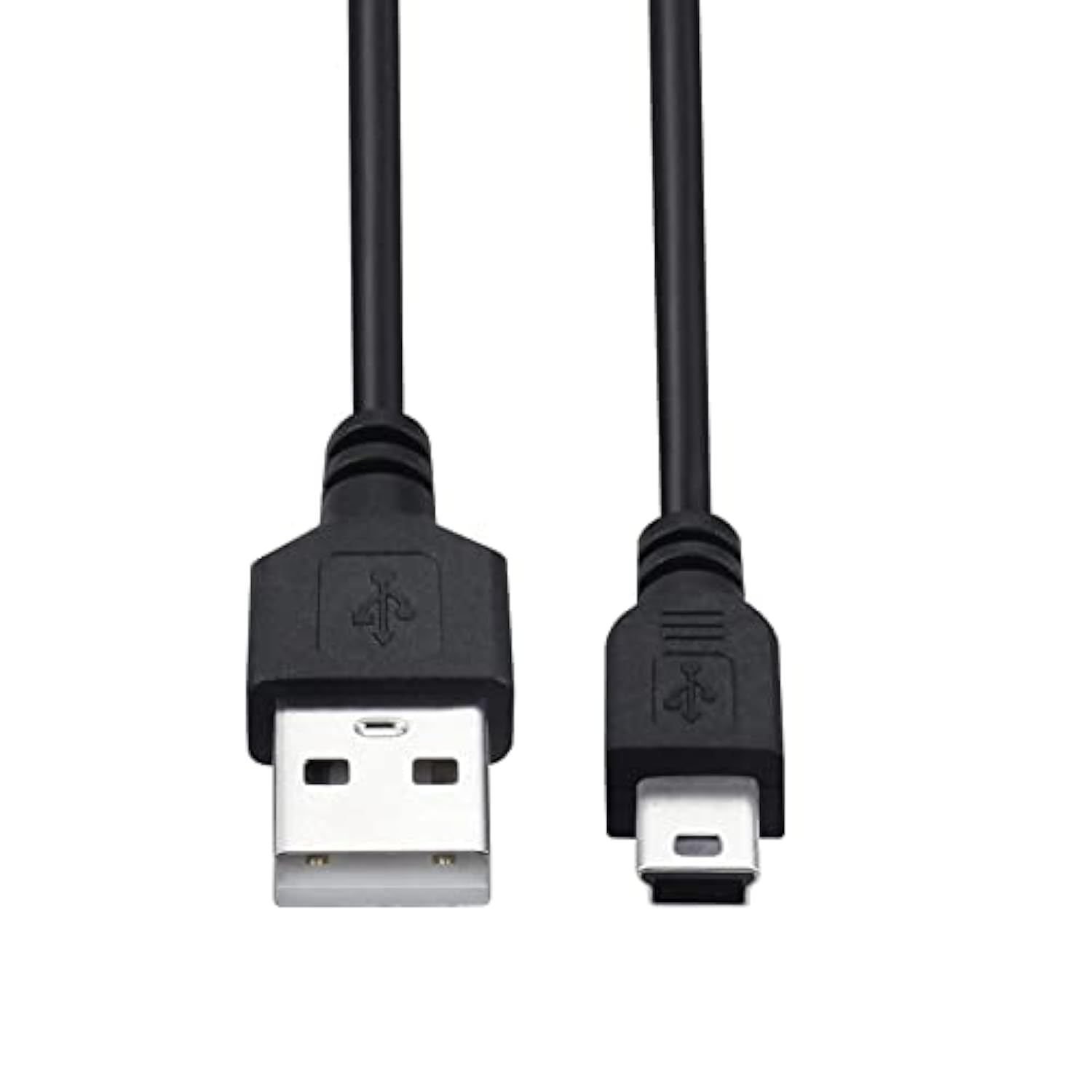 Mini USB Cable 1ft 10-Pack Bulk, Short Mini-B Charger Cord Black