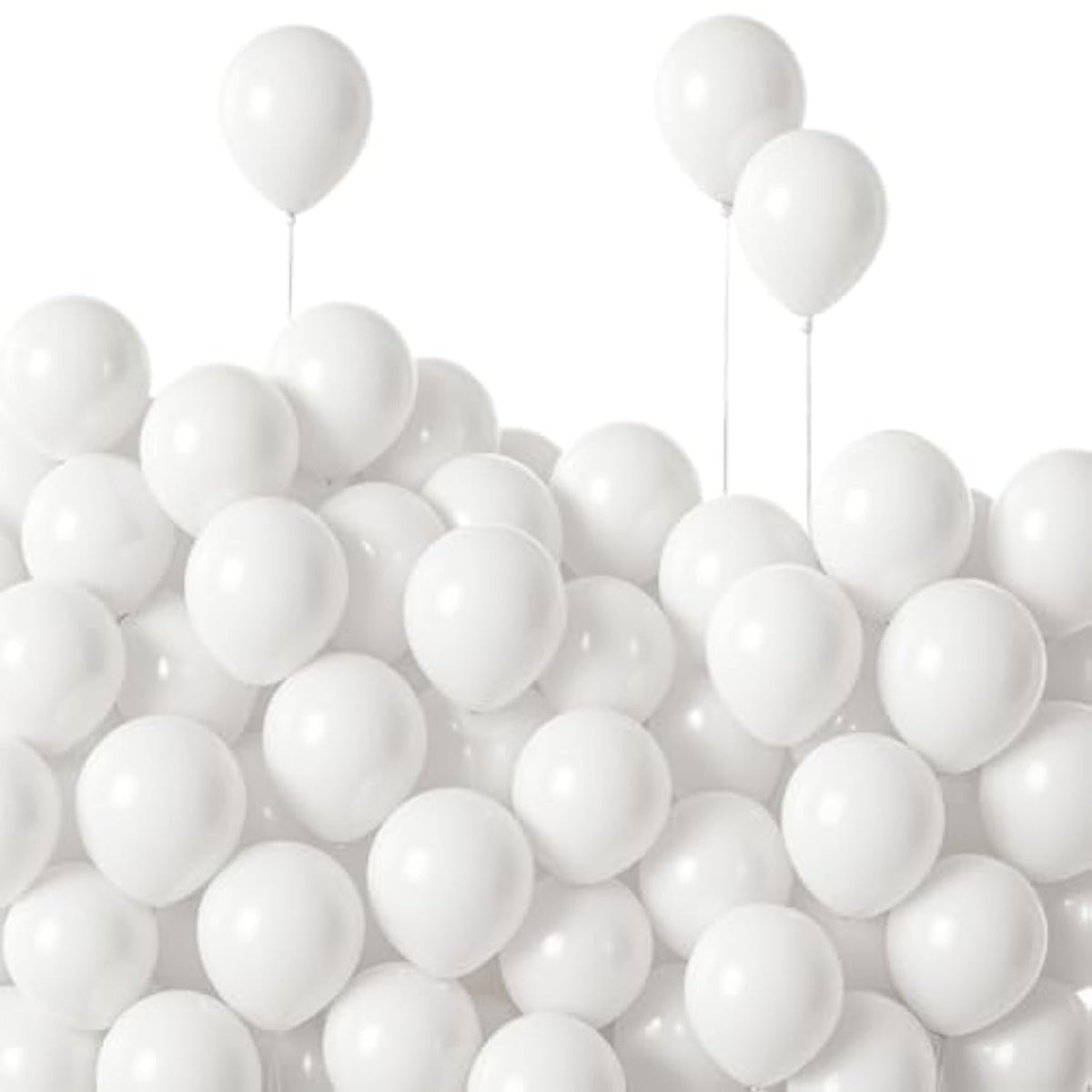 160 Pcs 5" Matte White Latex Balloons for Wedding Birthday Party