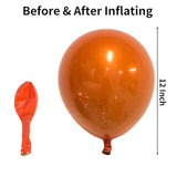 12 Inch Metallic Orange Balloons Double Stuffed Chrome Latex Party Decorations