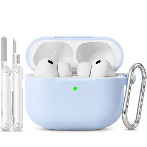 for Airpods Pro 3 Case 2025 with Cleaning & Keychain, Soft Silicone Case for  AirPods Pro 3rd Generation Case Cover for Women Men Girly,