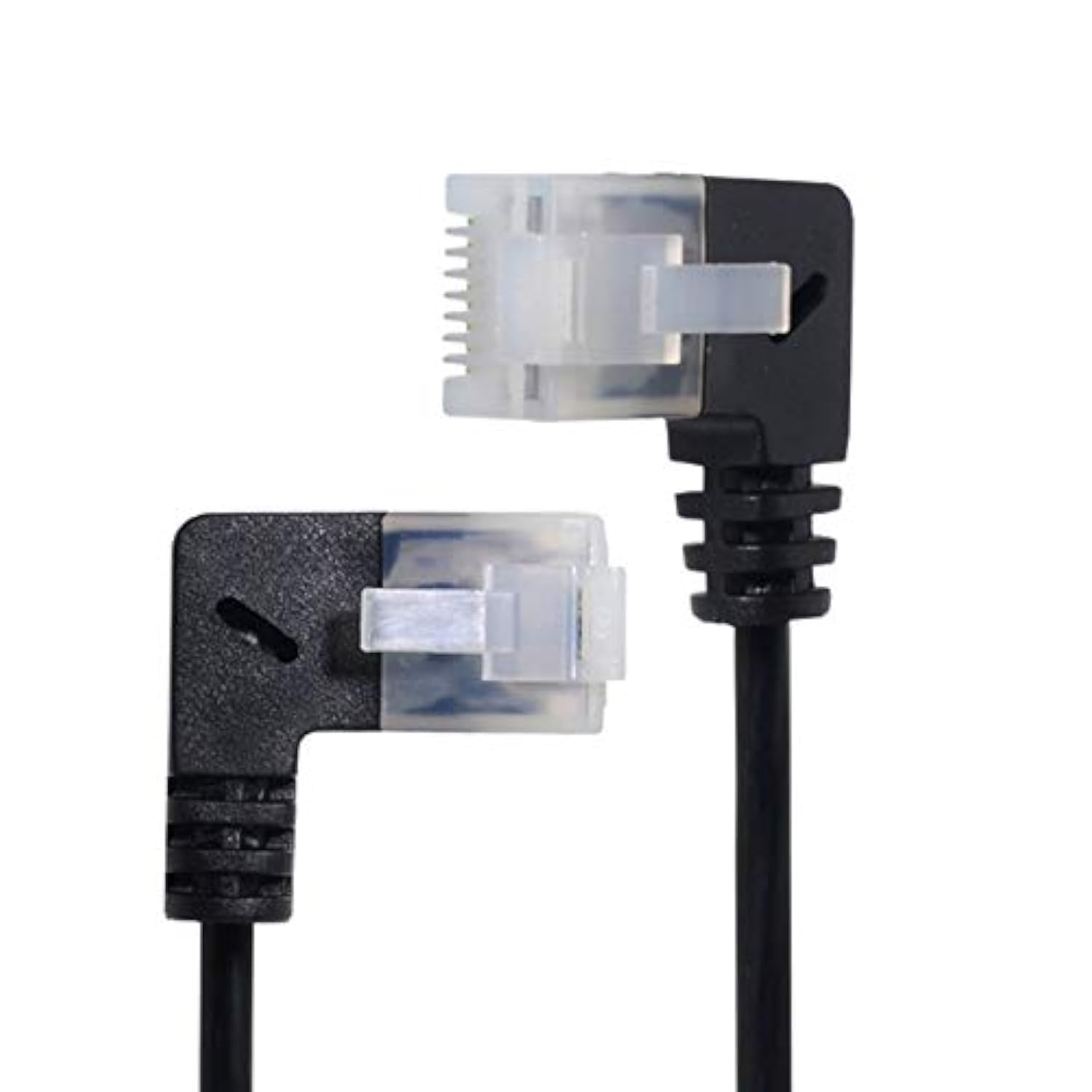 Cablecc Ultra Slim Cat6 Ethernet Cable Rj45 Left To Right Angled 25Cm Utp Netw