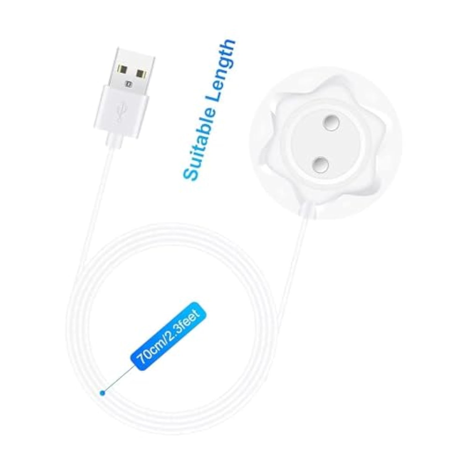 Rose Magnetic Fast Charging Cable and Dock Station White 1-Pack