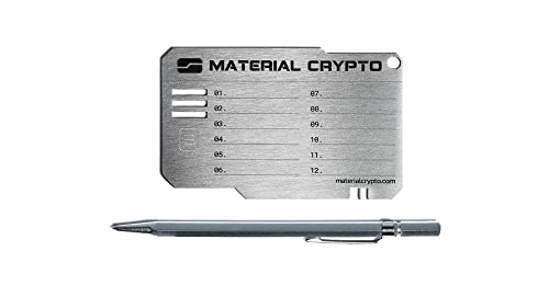 Material Crypto Diy - Crypto Seed Storage | Indestructible Steel Cryptocurrency Wallet | Compatible With Seed Phrase, Ledger, Trezor, Bitcoin, Ethereum, Keystone