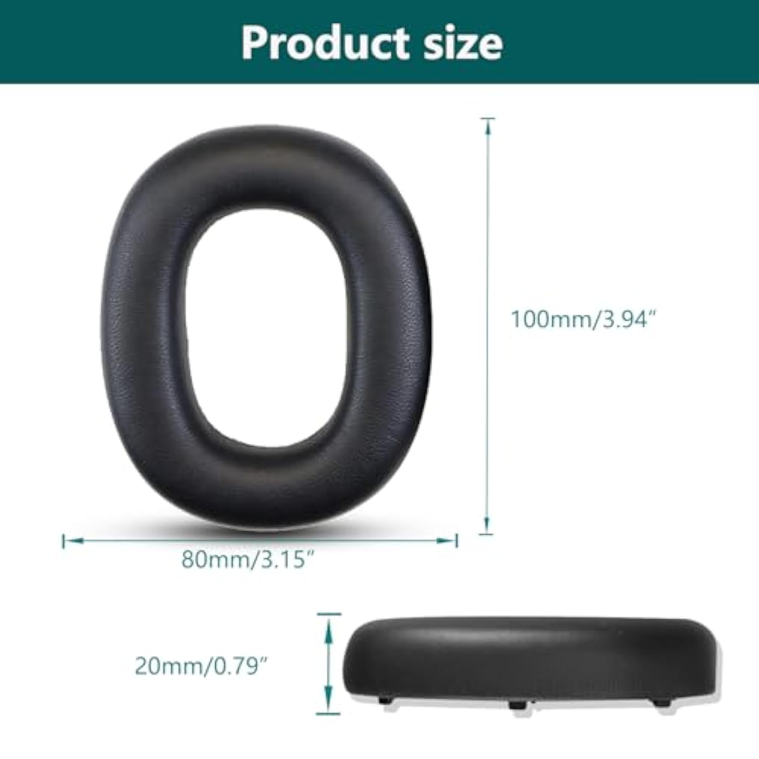 Replacement Ear Pads, Compatible With Bowers & Wilkins Px8/Px7 S Headphones, New Soft Protein Leather Combined With High-Density Memory Foam Foam, 'S Replacement Ear Pads 1 Pair (Black)
