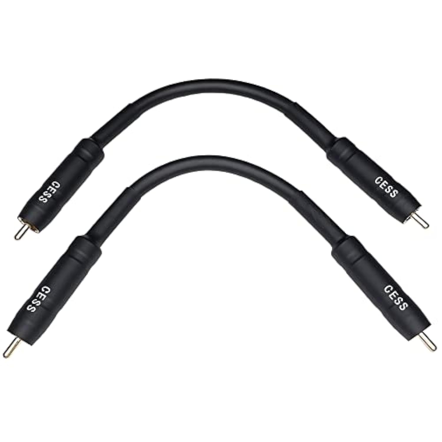 Cess-111-6I Rca Preamp Jumpers Male To Male Patch Cable, 2 Pack (6 Inches)