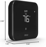 Cielo Smart Thermostat Eco (For Central Hvac) | Energy Star Certified | Supports Conventional Systems Up To (2H/2C) & Heat Pumps (4H/2C) | Free C-Wire Adapter | Not For Mini Split Systems | Black