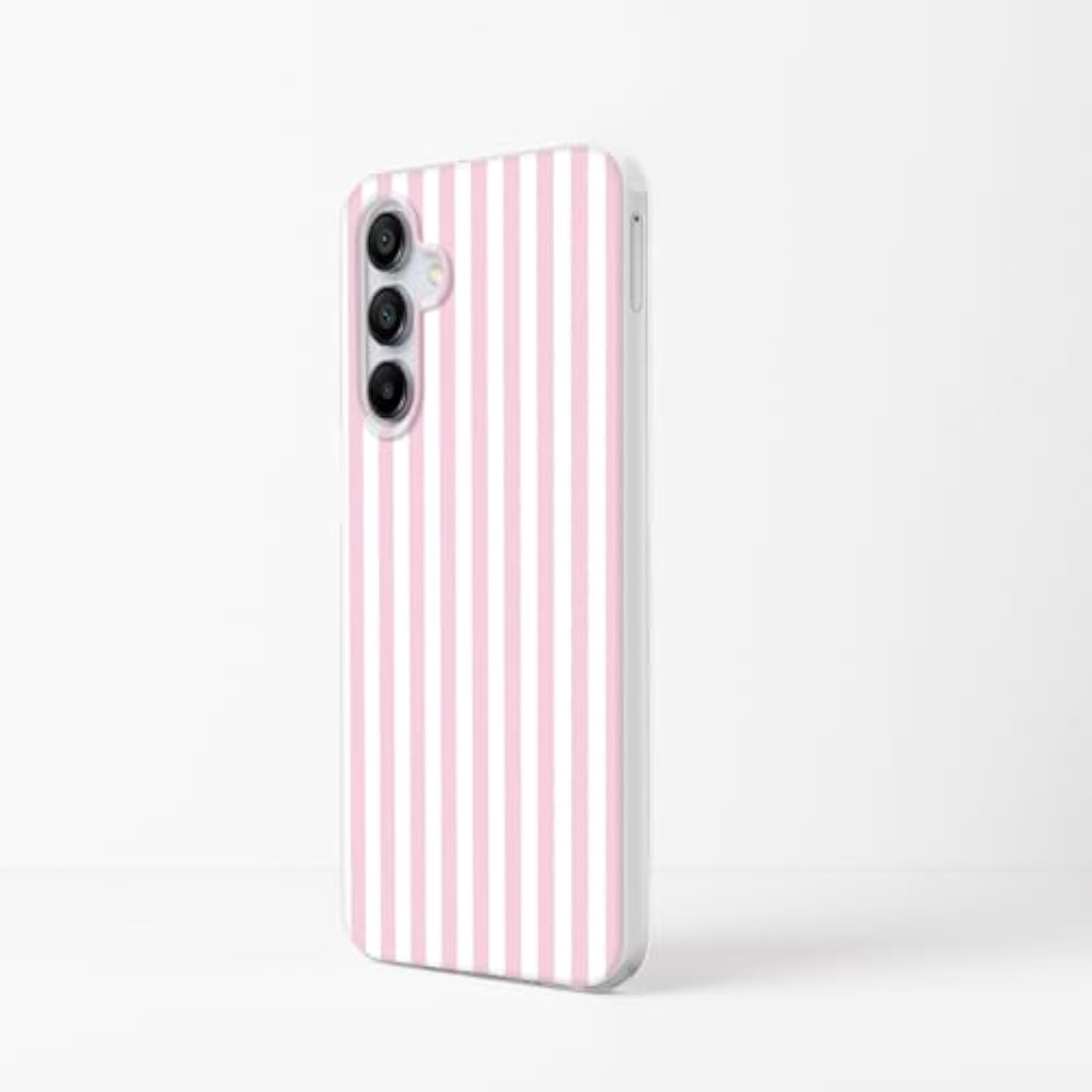 Cute Striped Phone Case for Samsung Galaxy A15 4G/ 5G, Girly Aesthetic Design Soft Clear TPU Shockproof Cases Cover for Girls Women, Pink