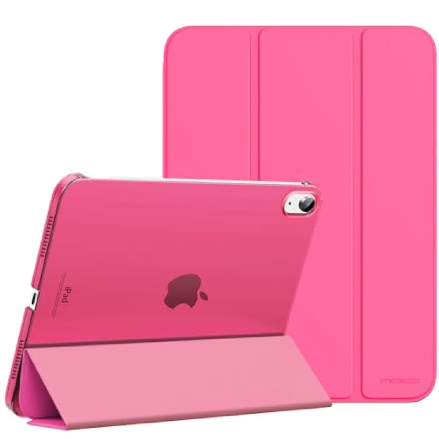 Moko For (A16) 11Th Generation Case 11 Inch 2025, 10Th Generation Case 10.9 Inch 2022, Slim Stand Hard Pc Translucent Back Shell Smart Cover, Support Touch Id, Auto Wake/Sleep, Persian Pink