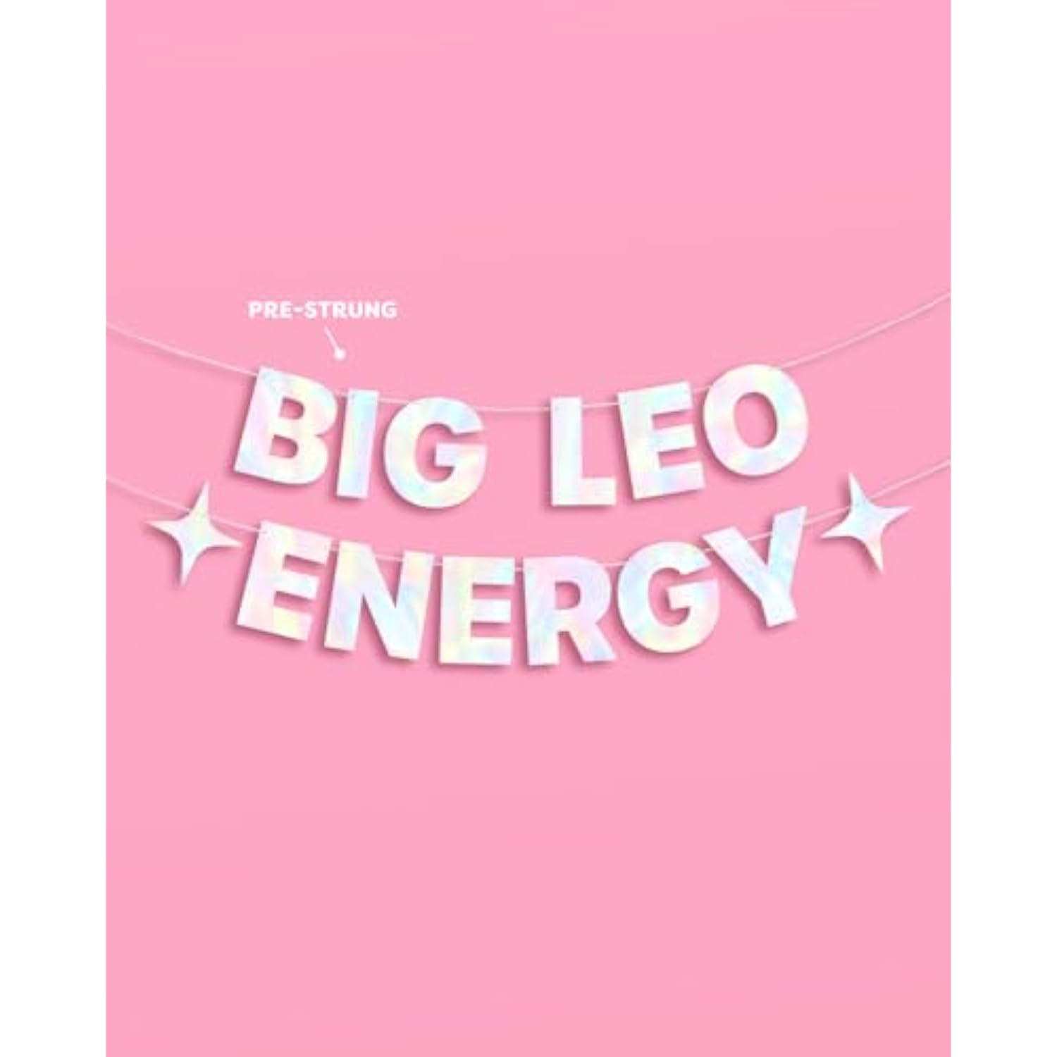 Big Leo Energy Birthday Party Iridescent Foil Banner - 5 Ft. | Zodiac Leo, Horoscope, Astrology Bday Party Decorations Gift