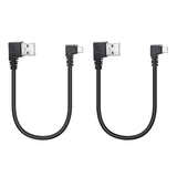 90 Degree Micro Usb Cable,25Cm Usb A Left Angle To Micro Usb Left Angle Chargi